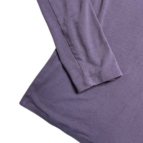 Eileen Fisher Fine Jersey Scrunch Neck Top Purple Size Small - Picture 4 of 9
